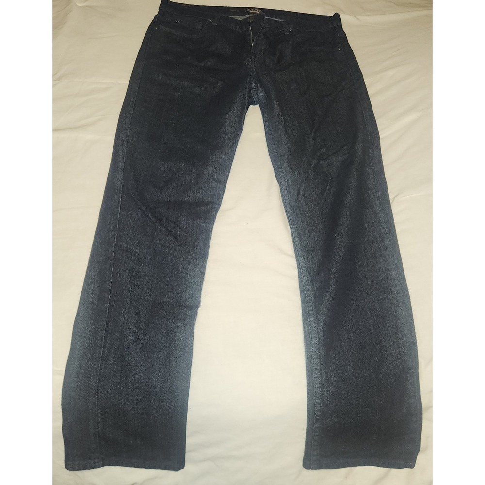 Michael Kors Mens Tailored Fit Jeans Dark Wash Blue Denim 34x32